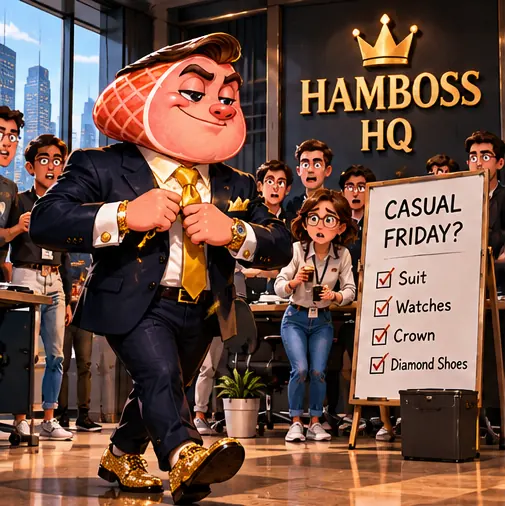 HamBoss story illustration: Casual Friday, allegedly